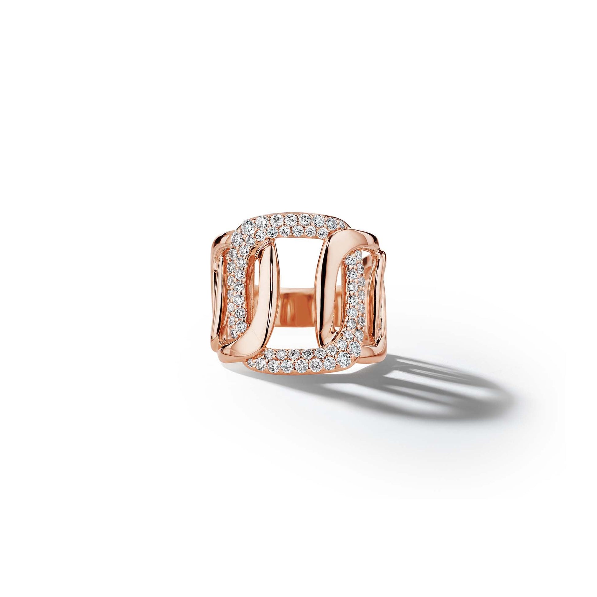 Piece Link Diamond Ring_18k Rose Gold