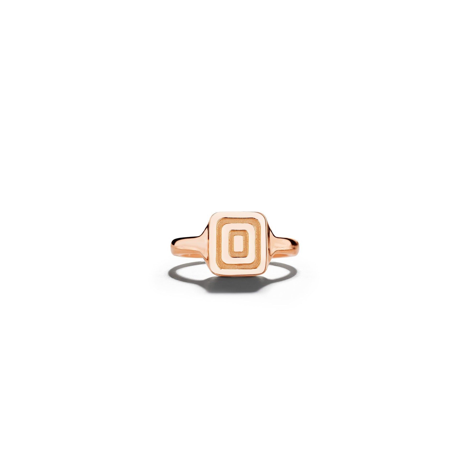 Piece Icon Signet Ring_18k Rose Gold