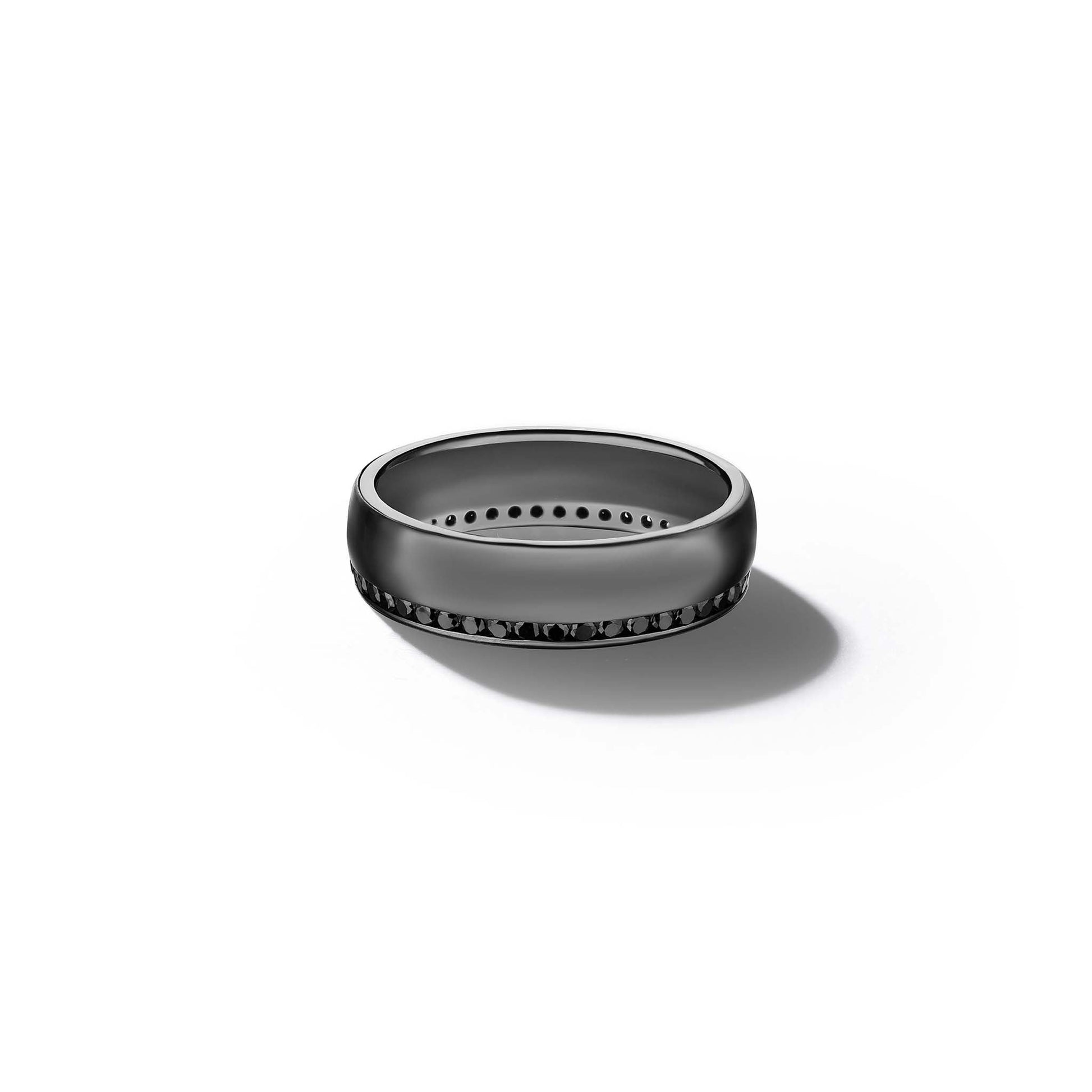 Mimi So Men's Delancey Black Diamond Eternity Band_14k Black Gold