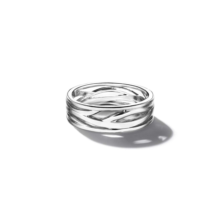 Men's Hudson Waves Wedding Band_Platinum