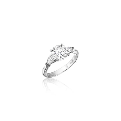 Grand 3-Diamond Engagement Ring