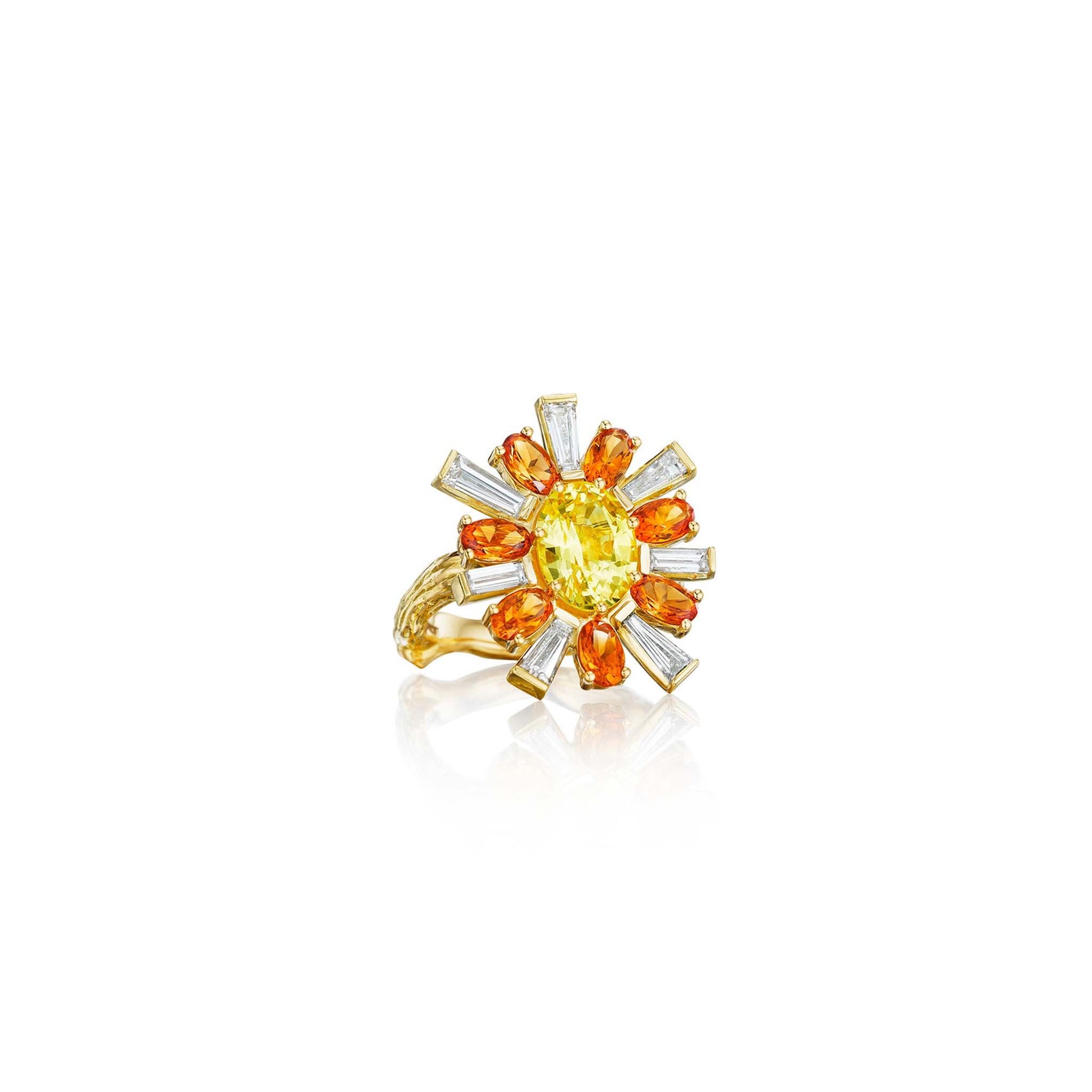 Wonderland Ballerina Citrine & Sapphire Ring