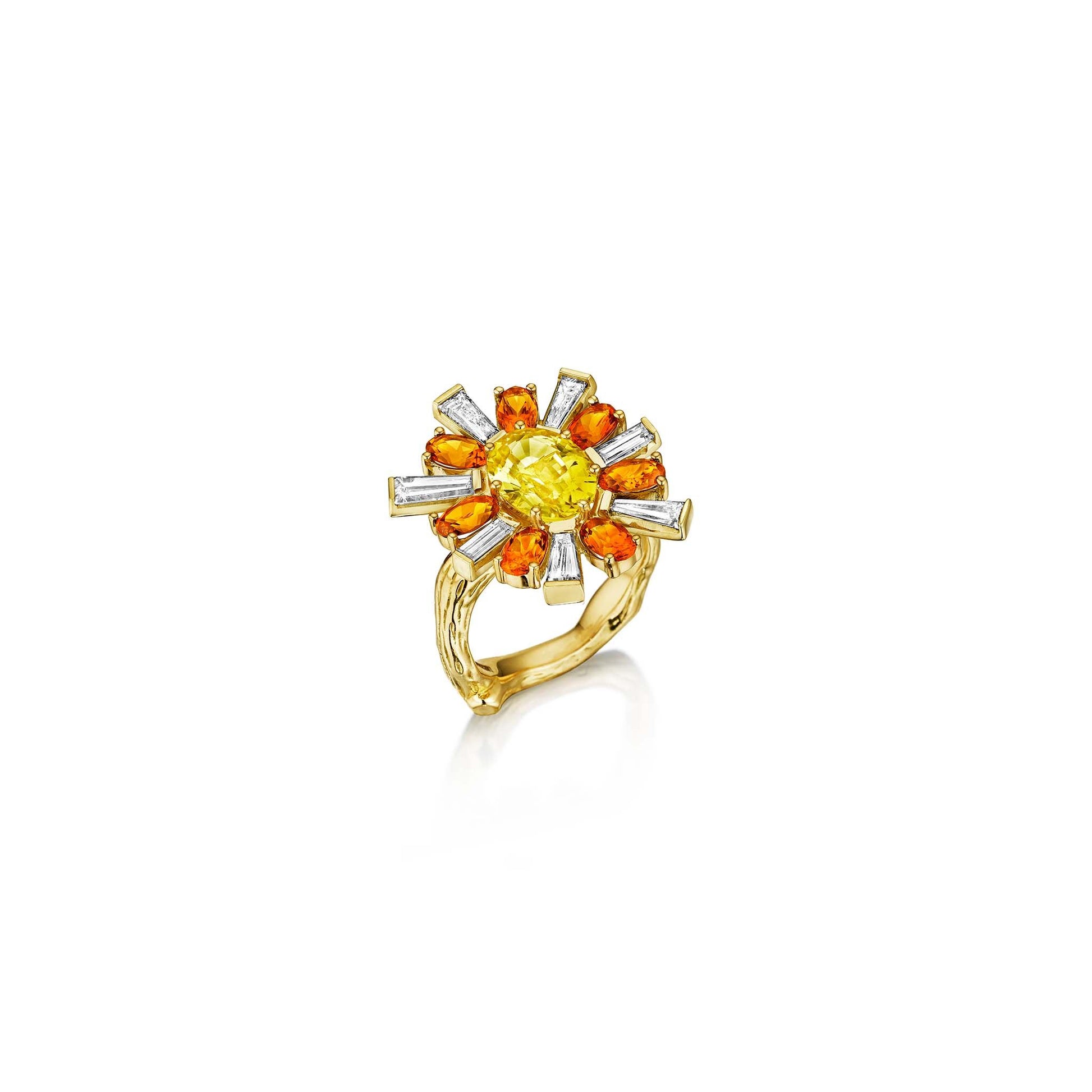 Wonderland Ballerina Citrine & Sapphire Ring
