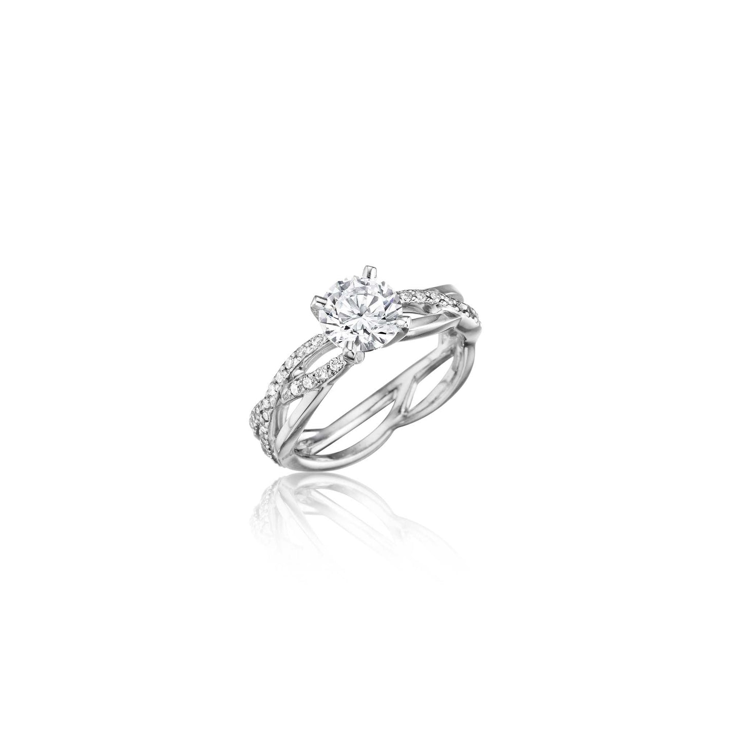Mimi So Hudson Wave Diamond Engagement Ring