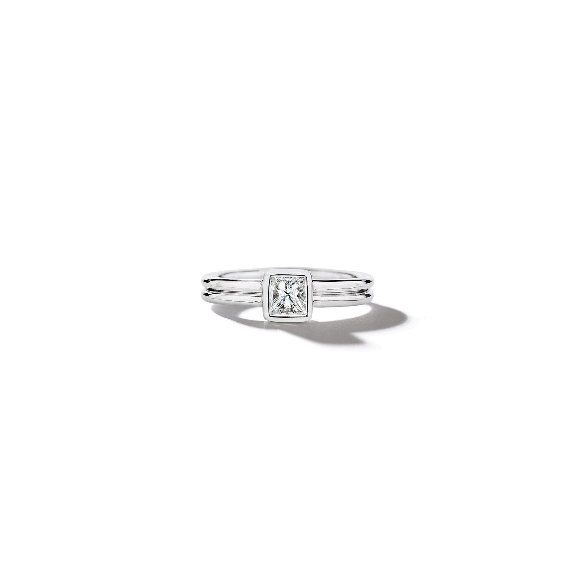 Mimi So Princess-Cut-Bezel-Set-Diamond-Ring_18k White Gold