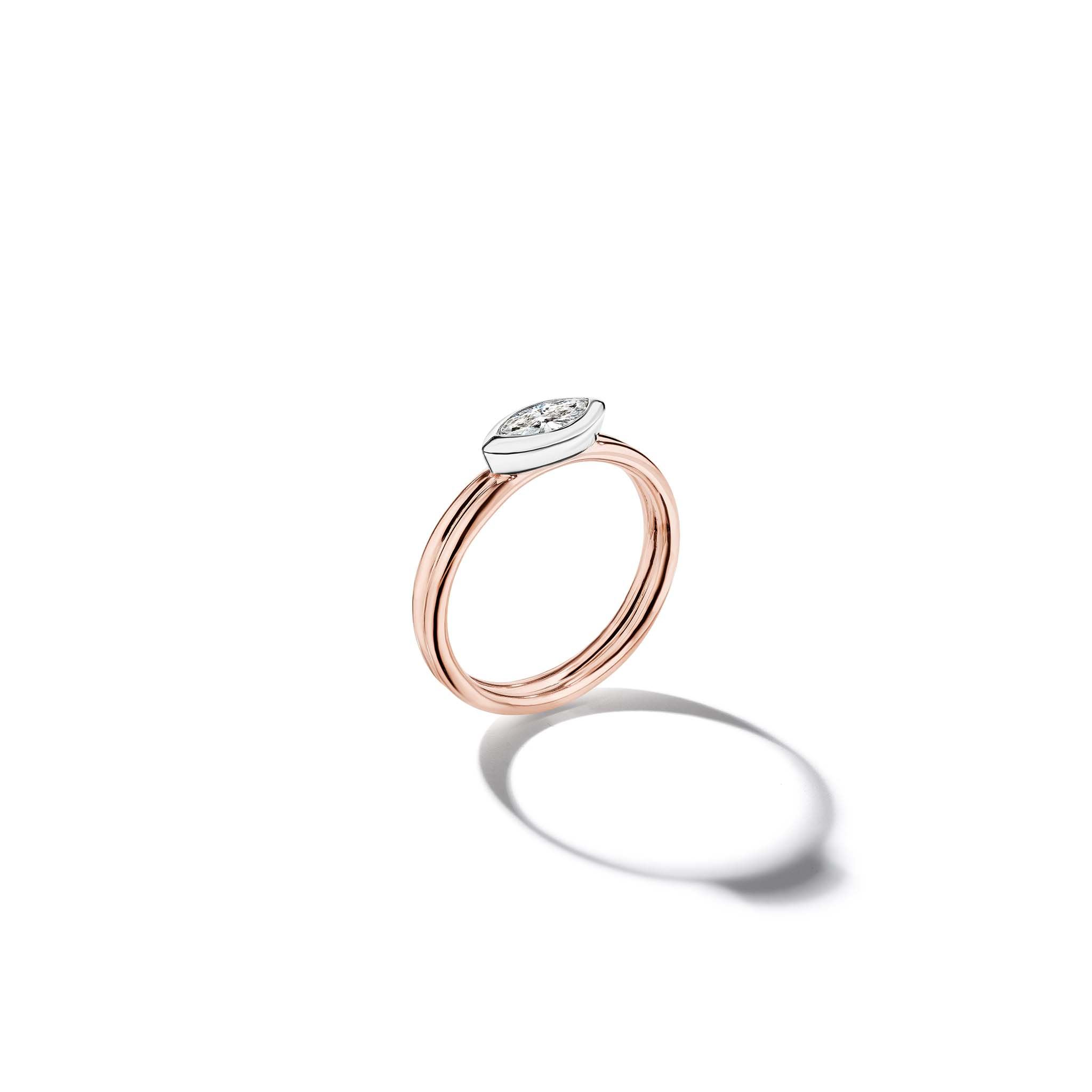 Double band hot sale marquise ring