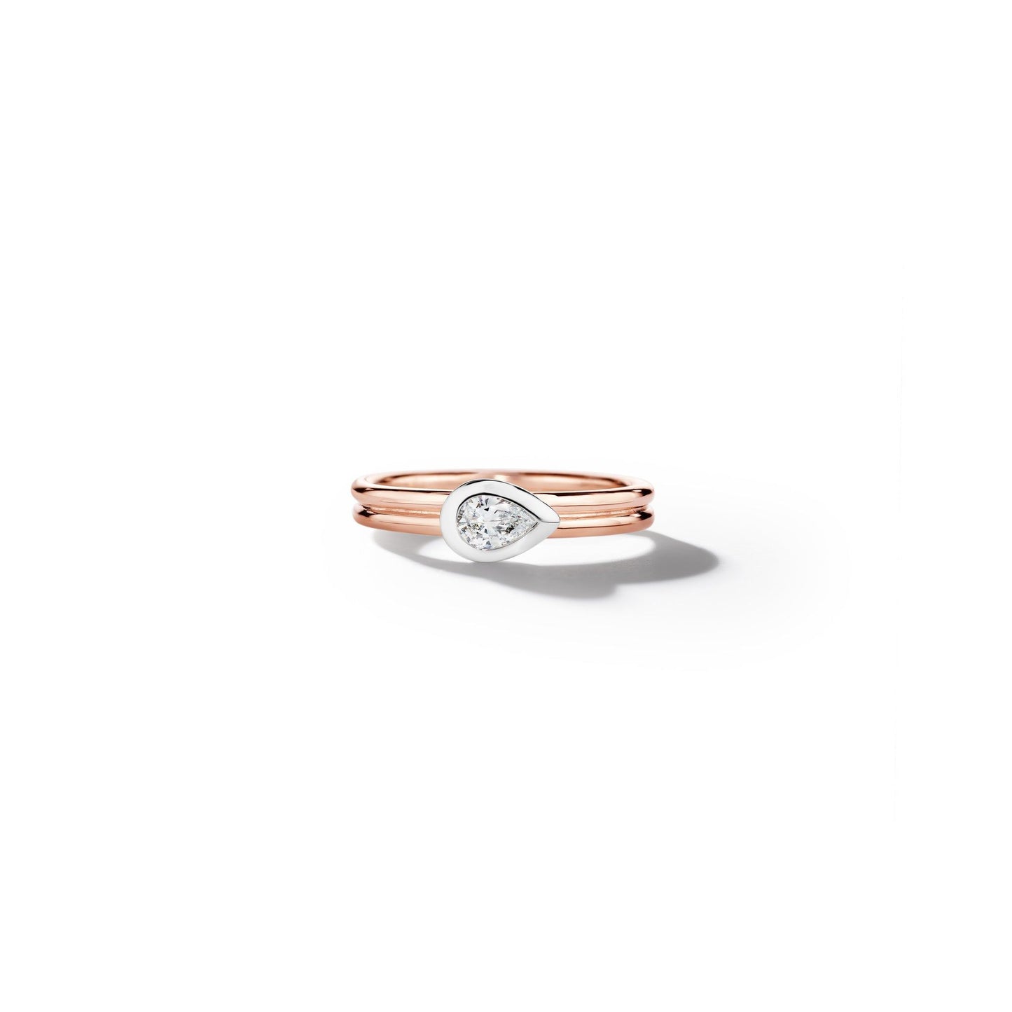 Mimi-So-Pear-Shaped-Bezel-Set-Diamond-Ring_18k White/Rose Gold