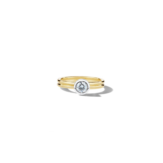 Mimi So-Round-Shaped-Bazel-Set-Diamond-Ring_18k Yellow/White Gold