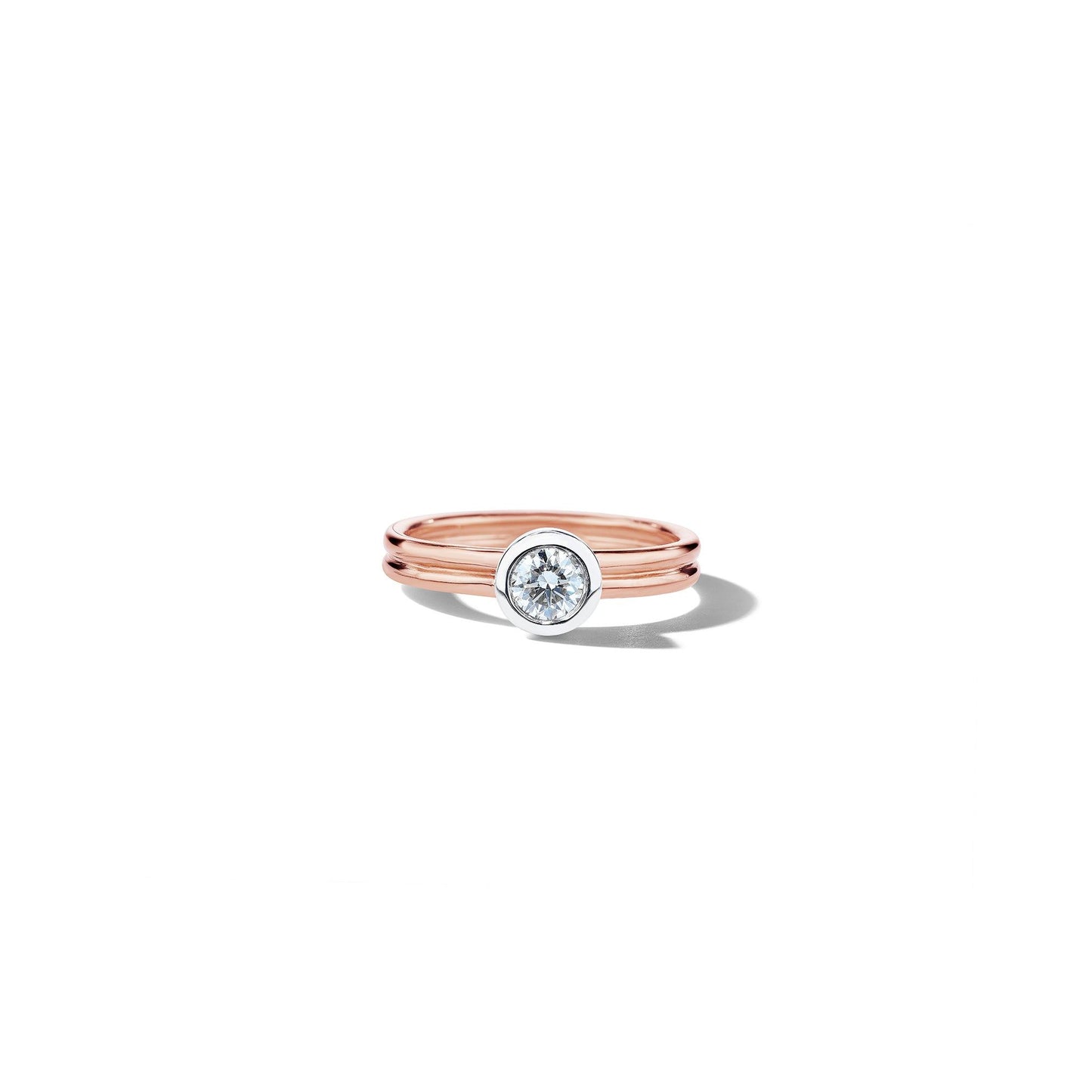 Mimi So-Round-Shaped-Bazel-Set-Diamond-Ring_18k White/Rose Gold