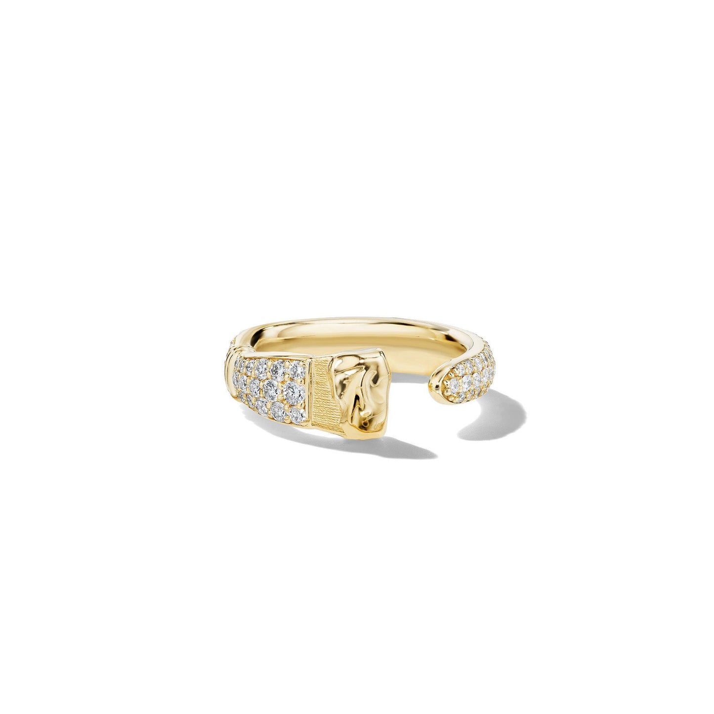 Mimi So Parsons Brush Diamond Eternity Ring – Medium_18k Yellow Gold