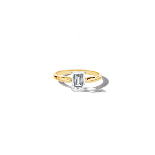 Mimi So Bleecker Solitaire Engagement Setting_14k Yellow/White Gold