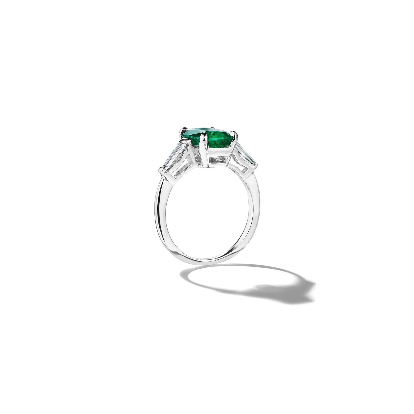 Mimi So Charlton Diamond Baguette Engagement Ring Setting in Platinum