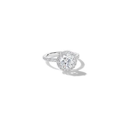 Mimi So Platinum Astor Diamond Halo Engagement Ring