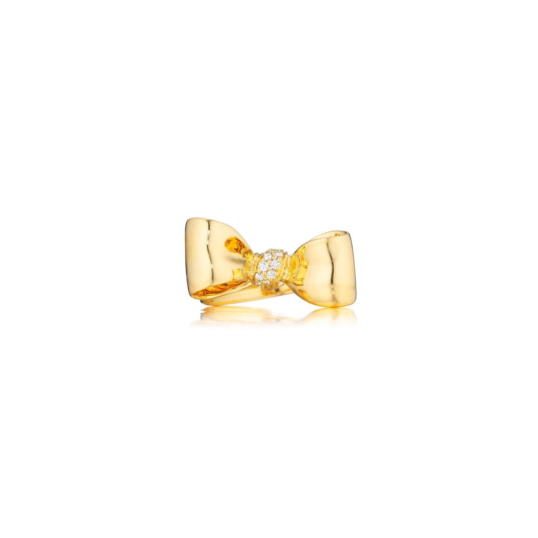 Mimi So Diamond Bow Ring 18k Yellow Gold