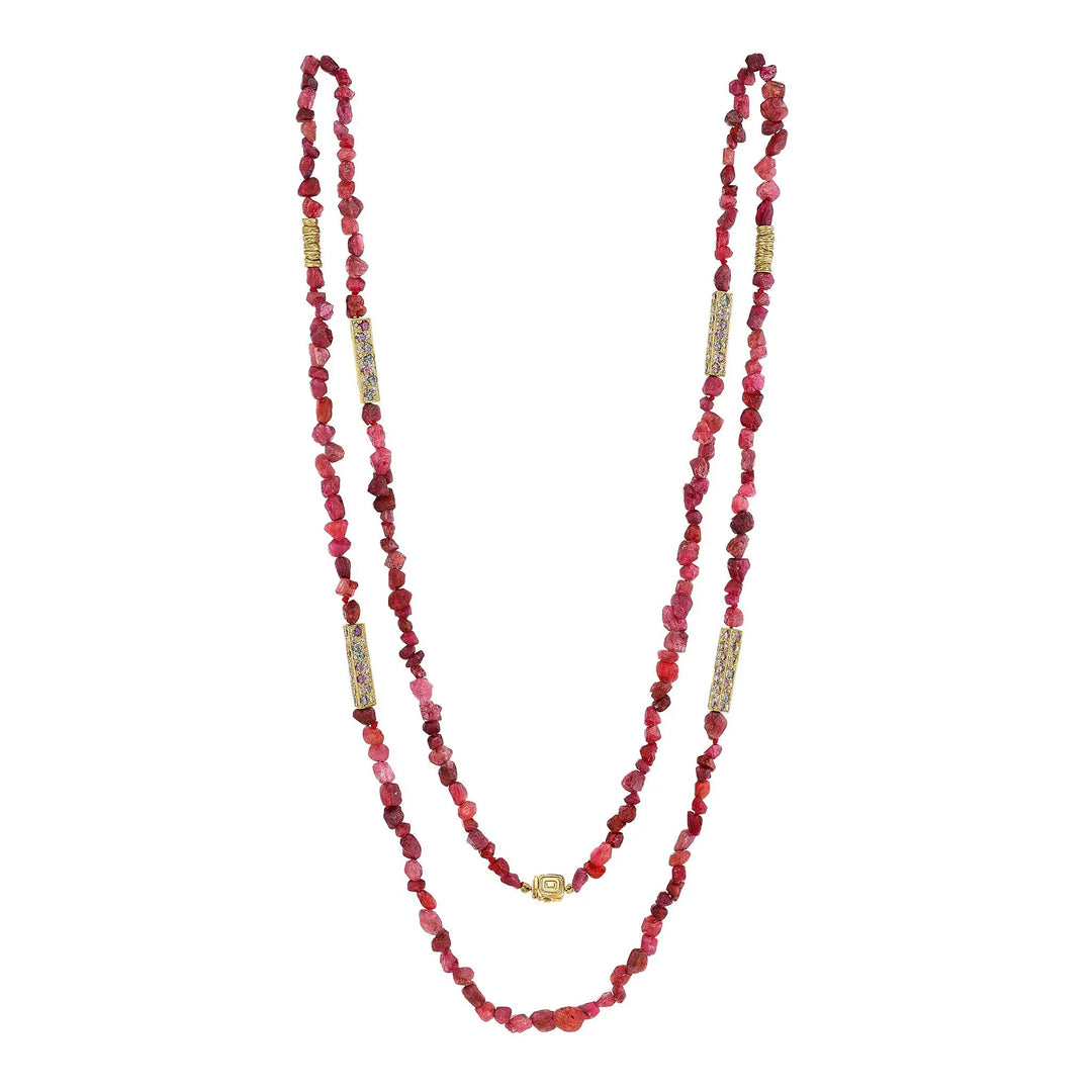 Mimi So Wonderland African Red Spinel Bead Necklace