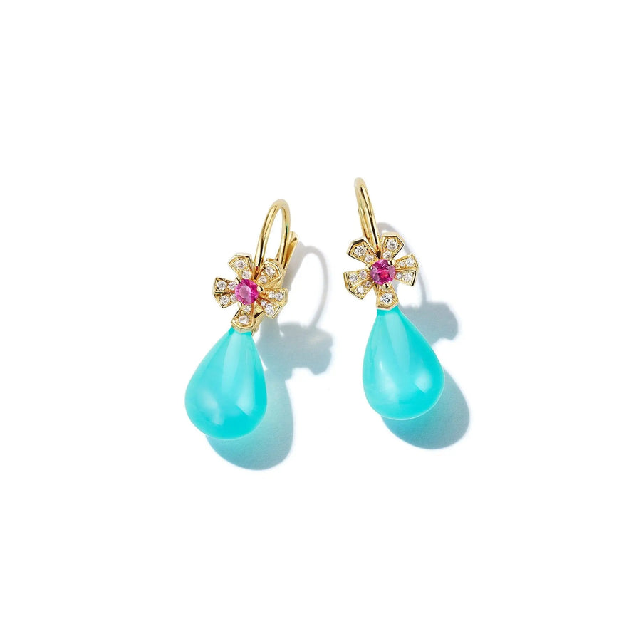 Wonderland Teardrop Peruvian Opal Earrings_18k Yellow Gold