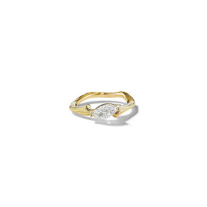 Wonderland Twig Ring Oval Diamond RG0201W-1801_18k Yellow Gold